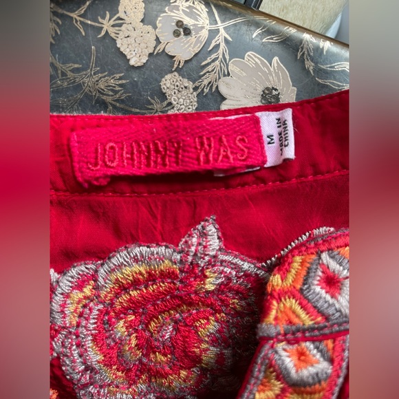 JOHNNY WAS RED floral embroidered tunic - Picture 5 of 5